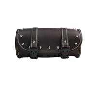 QGMKMVZZBK for Sportster Motorcycle Fork Saddle Bags Leather Waterproof Tool Roll Barrel Bag Saddlebags Storage Motorcycle Tail Bag(Saddlebags B)
