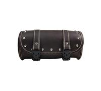 QGMKMVZZBK for Touring for Dyna for Softail Motorcycle Fork Saddle Bags Leather Waterproof Tool Roll Barrel Bag Saddlebags Storage Motorcycle Tail Bag(Saddlebags B)