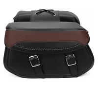 QGMKMVZZBK Motor Pannier Bag for Sportster for Dyna for Softail for Touring for Vstar Side Bag Motorcycle Saddlebag Synthetic Leather Throw Over Saddle Motor Pannier(Brown)