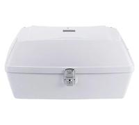 QGMKMVZZBK Motor Pannier Bag Motorbike Saddle Bags Universal Motorcycle Trunk Rear Storage Box Tail Luggage Case Toolbox Backrest Pad Scooter Motor Pannier Bag(White)