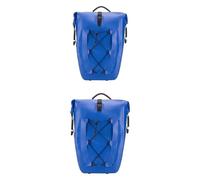 QGMKMVZZBK Motor Pannier Bag Waterproof 25L Rack Bag Twin Pack CombinationMountain Road Tail Seat Long Travel Double Side Motor Pannier Motorbike Saddle Bags(Blue 2pcs)
