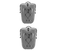 QGMKMVZZBK Motor Pannier Bag Waterproof 25L Rack Bag Twin Pack CombinationMountain Road Tail Seat Long Travel Double Side Motor Pannier Motorbike Saddle Bags(Grey 2pcs)