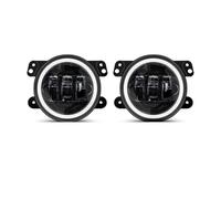 QGQFDEYUNB Car Fog Light For Jeep For Wrangler For JK For TJ For LJ LED Fog Lights With White Halo DRL Amber Turn Signal Lamp 60W 4 Inch Front Headlight