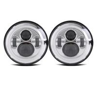 QGQFDEYUNB Car Fog Light For Suzuki For Samurai For Bandit 600 For Anno 2004 Headlights Headlamp Headlights Headlight 4X4 7inch LED Headlight DRL Accessories(40w Halo Lamp Silver)