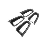 QGQFDEYUNB Car Speaker Grilles Cover for Benz for W177 for C118 for CLA for A Class 2019 2020 2021 Armrest Door Handle Cover Trim Carbon Fiber Doorknob Frame Decoration( 1)