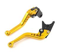QGQFDEYUNB Clutch Brake Levers Motorcycle Short Brake Clutch Levers Adjustable Aluminum CNC for CBR 600 F2,F3,F4,F4i CBR900RR CB599/CB600 Hornet CB919 VTX1300 NC700 S/X 1 Pair SPL028(Yellow)