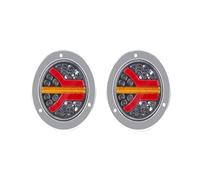 QGQFDEYUNB Indicator Rear Tail Light Round LED Taillights Truck 12V-24V Lights Trailers Lamp Dynamic Turn Signal Tractor Stop Brake Light Rear Lights Lamp