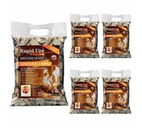 QGS Rapidfire Kindling 5 X 10 Litre Bag Pack Pack Kindling For Pizza Ovens, Bbq's, Log Burners, Stoves & Open Fires