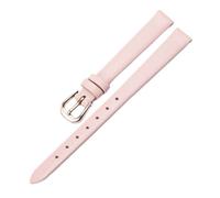 Qgsaghty 10mm-20mm Slim Soft Ultra-thin Leather Strap Colorful Watch Chain Female Accessories, Rose Gold Buckle, Plain, Pink, 10mm