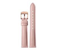 Qgsaghty Watchband Women Genuine Leather Quick Release Watch Strap 12mm 14mm 15mm 16mm 18mm Ladies Bracelet, Light Pink Rose Gold, 16mm
