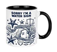 QGTTDJN Retro Ceramic Potter Funny Ceramic Mug, Water Sign Zodiac Mug, Astrology Gift for Pisces, Cancer, Scorpio, Horoscope Fan