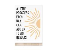 QGVBGF A Little Progress Each Day Can Add Up To Big Results Canvas Poster Bedroom Decor Landscape Office Room Decor Gift 20x30inch(50x75cm)