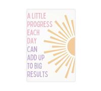 QGVBGF A Little Progress Each Day Can Add Up To Big Results Canvas Poster Wall Art Decor Print Picture Paintings for Living Room Bedroom Decoration 20x30inch(50x75cm)