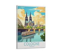 QGVBGF Cologne Germany Poster Print Canvas Poster Wall Art Decor Print Picture Paintings for Living Room Bedroom Decoration 08x12inch(20x30cm)