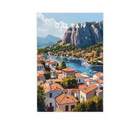 QGVBGF Dalyan Travel Print - Turkey Canvas Poster Bedroom Decor Landscape Office Room Decor Gift 12x18inch(30x45cm)