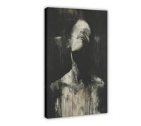 QGVBGF Demon's Curse Art Print, Dark Fantasy Wall Decor Canvas Poster Bedroom Decor Landscape Office Room Decor Gift 16x24inch(40x60cm)