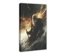 QGVBGF King Lear in Storm Art Print, Dramatic Shakespeare Scene Canvas Poster Wall Art Decor Print Picture Paintings for Living Room Bedroom Decoration 16x24inch(40x60cm)