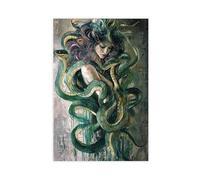 QGVBGF Medusa Greek Mythology Canvas Poster Bedroom Decor Landscape Office Room Decor Gift 12x18inch(30x45cm)