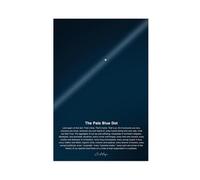 QGVBGF Pale Blue Poster Dot Space Voyager 1 Canvas Poster Bedroom Decor Landscape Office Room Decor Gift 12x18inch(30x45cm)
