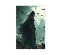 QGVBGF The Morrigan, Celtic Goddess of War Canvas Poster Wall Art Decor Print Picture Paintings for Living Room Bedroom Decoration 24x36inch(60x90cm)