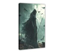 QGVBGF The Morrigan, Celtic Goddess of War Canvas Poster Wall Art Decor Print Picture Paintings for Living Room Bedroom Decoration 12x18inch(30x45cm)