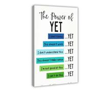 QGVBGF The Power of Yet Poster Therapy Office Decor DBT Canvas Poster Wall Art Decor Print Picture Paintings for Living Room Bedroom Decoration 12x18inch(30x45cm)