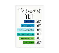 QGVBGF The Power of Yet Poster Therapy Office Decor DBT Canvas Poster Wall Art Decor Print Picture Paintings for Living Room Bedroom Decoration 20x30inch(50x75cm)