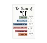 QGVBGF The Power of Yet Poster Therapy Office Decor DBT Canvas Poster Wall Art Decor Print Picture Paintings for Living Room Bedroom Decoration 12x18inch(30x45cm)