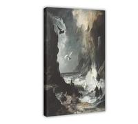QGVBGF The Tempest Art Print Canvas Poster Bedroom Decor Landscape Office Room Decor Gift 08x12inch(20x30cm)