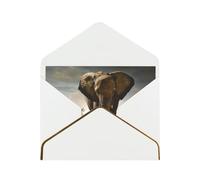 QGWDYYJQ 3D Elephant printed Greeting Card Thank You Card with Envelope Holiday Card