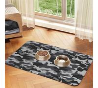 Qgwdyyjq Abstract Camouflage Printed Pet Absorbent Leather Tablecloth Non-Slip Placemat