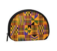 QGWDYYJQ African Ethnic Pattern Printed Shell Storage Bag Mini Coin Purse