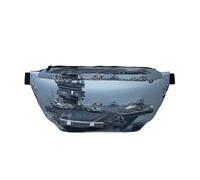 QGWDYYJQ Aircraft Carrier Printed Crossbody Waist Pack Waist Bag Travel Bag