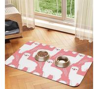 Qgwdyyjq Alpaca Llama Printed Pet Absorbent Leather Tablecloth Non-Slip Placemat