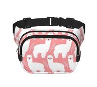 QGWDYYJQ Alpaca Llama Printed Square Double Layer Waist Bag Waist Pack Travel Bag