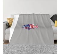 QGWDYYJQ American Flag Patriotic Fishing printed Ultra-Soft Micro Fleece Blanket throw blanket