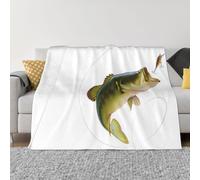 QGWDYYJQ Bait with Fishing Line Eating Little Fish printed Ultra-Soft Micro Fleece Blanket throw blanket