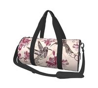 QGWDYYJQ Beautiful Flowers Hummingbird Printed Travel Bag Large-Capacity Travel Luggage Bag