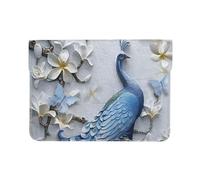 QGWDYYJQ beautiful peacock printed Leather Laptop Sleeve Laptop Protective Case