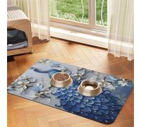 Qgwdyyjq Beautiful Peacock Printed Pet Absorbent Leather Tablecloth Non-Slip Placemat