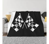 QGWDYYJQ Black White Formula Checkered Flags Pattern printed Ultra-Soft Micro Fleece Blanket throw blanket