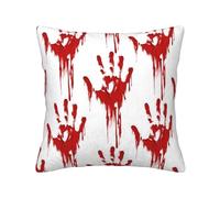 QGWDYYJQ Bloody Handprints printed Corduroy Throw Pillow Covers decorative cushion cover