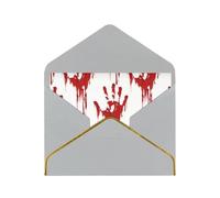 QGWDYYJQ Bloody Handprints printed Greeting Card Thank You Card with Envelope Holiday Card