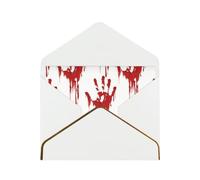 QGWDYYJQ Bloody Handprints printed Greeting Card Thank You Card with Envelope Holiday Card