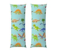 QGWDYYJQ Cartoon Dinosaur Images printed Long Body Pillowcase 20x54in Long Strip Throw Pillow Cover