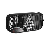 QGWDYYJQ Checkered Flag Racing Printed pencase Stationery Case Portable Organiser