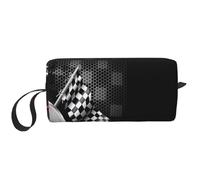 QGWDYYJQ Checkered Flag Racing Printed Receive Bag Small Makeup Bag Handheld Storage Bag