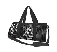 QGWDYYJQ Checkered Flag Racing Printed Travel Bag Large-Capacity Travel Luggage Bag