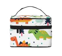 QGWDYYJQ Colorful Dinosaurs Printed Cosmetic Bag Makeup Bag Travel Toiletry Bag