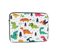 QGWDYYJQ Colorful Dinosaurs printed Laptop Case Laptop Bag Portable Computer Protective Bag
